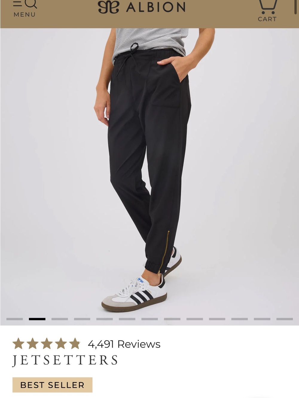 Albion Fit Black Jetsetter Joggers